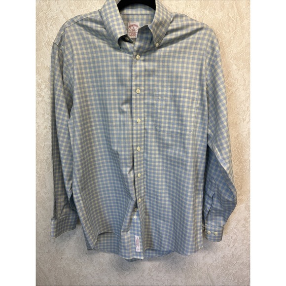 Brooks Brothers Other - Brooks Brothers Mens Pastel Shirt Sz S Blue Yellow Gingham  Plaid Preppy